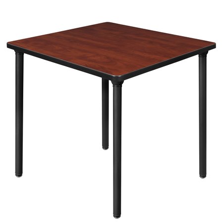 REGENCY Kee Folding Tables, 30 W, 30 L, 29 H, Wood, Metal Top, Cherry TBF3030CHBK